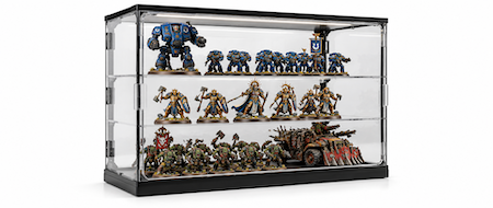 Display cases for miniatures and models